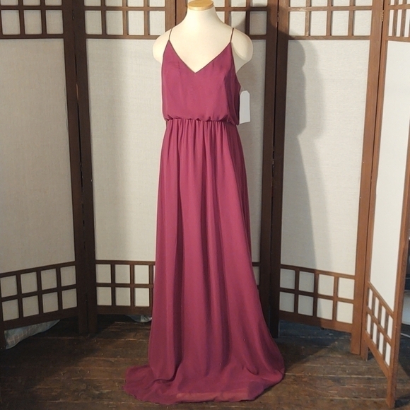 After Six Dresses & Skirts - After Six Chiffon Blouson Body Full Length Dress Sz 12 Long  NWT